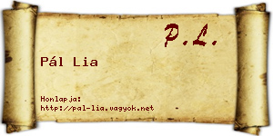 Pál Lia névjegykártya