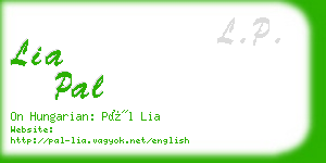 lia pal business card